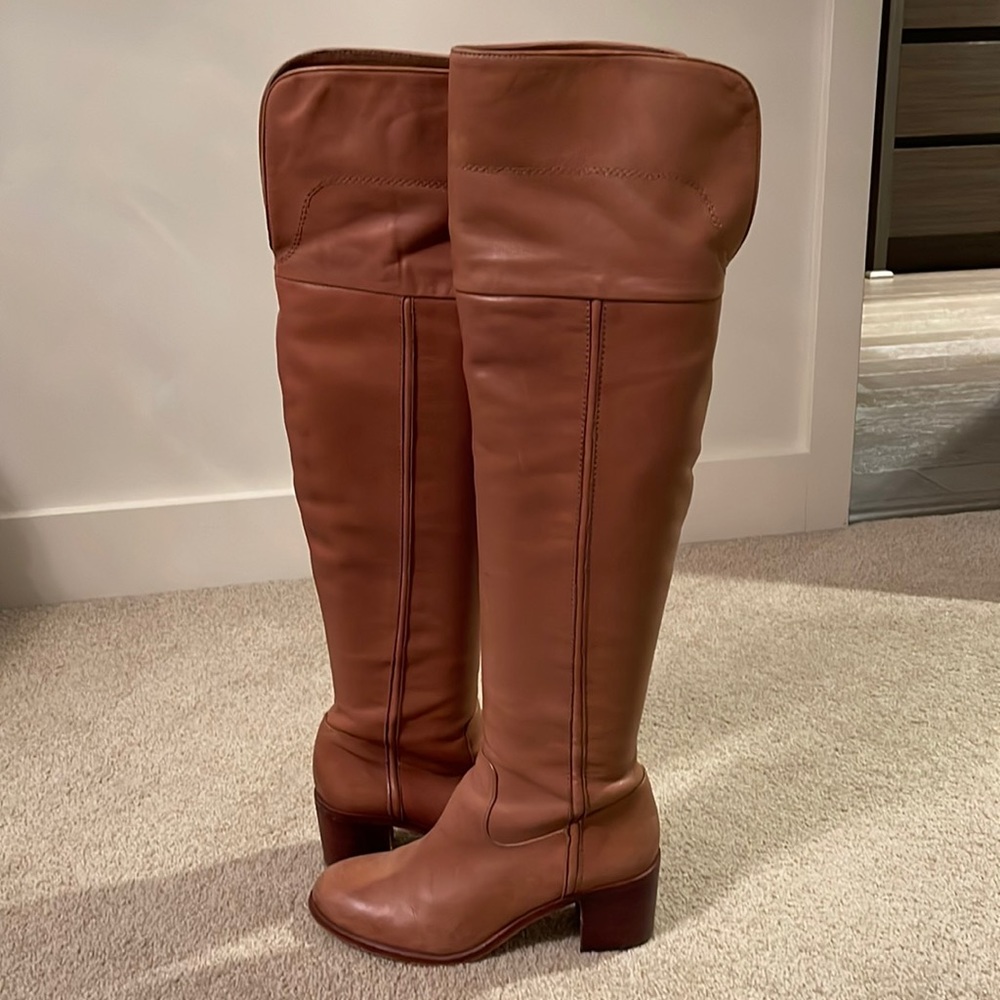 Tan Over-the-Knee boots